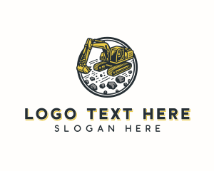 Builder - Demolition Excavator Contractor logo design