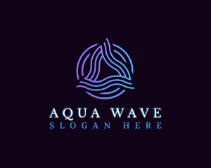 Abstract Wave Technology logo design