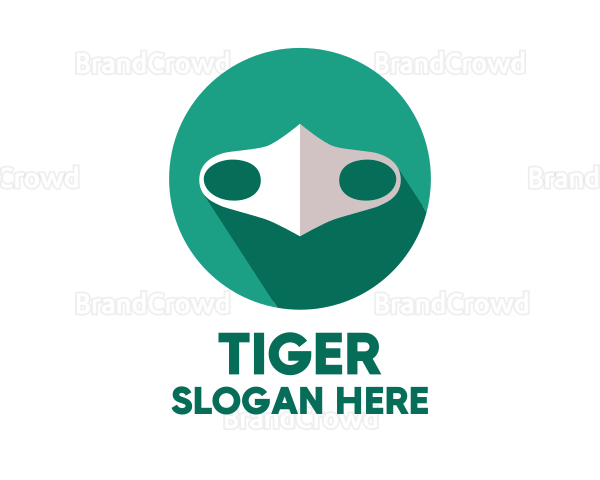 Green Cloth Face Mask Logo