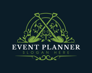 Shovel Gardening Plant Logo