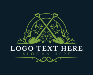 Shovel Gardening Plant Logo