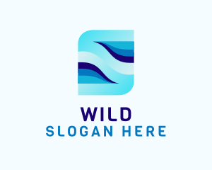 Pool - Sea Water Wave Letter S logo design
