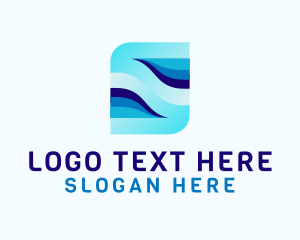 Liquid - Sea Water Wave Letter S logo design