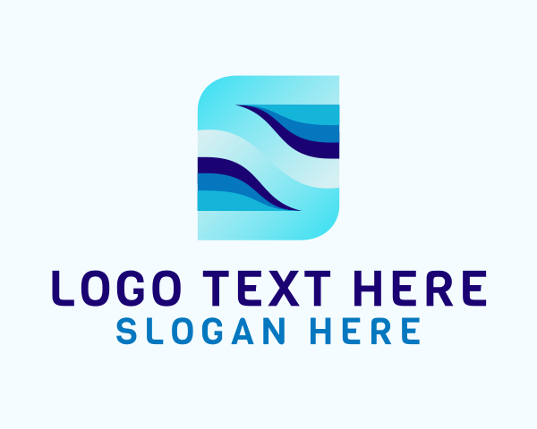 Ocean - Sea Water Wave Letter S logo design