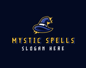 Sorcery - Witch Hat Fantasy logo design