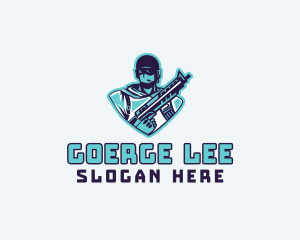 Game - Rifle Soldier Gaming logo design
