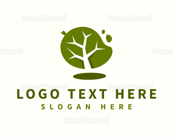 Negative Space Mango Tree Logo