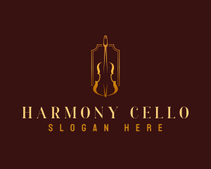 Cello - Luxury Violin Instrument logo design