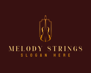 Luxury Violin Instrument logo design