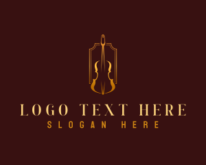 Music - Luxury Violin Instrument logo design