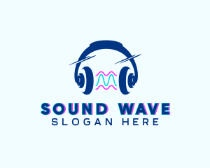 Audio - Audio Soundwave Headphones logo design