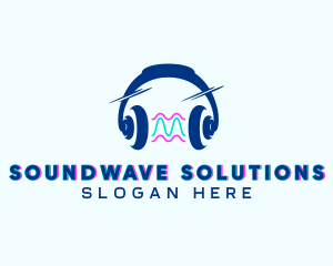 Audio - Audio Soundwave Headphones logo design