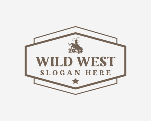 Cowboy Rodeo Badge logo design