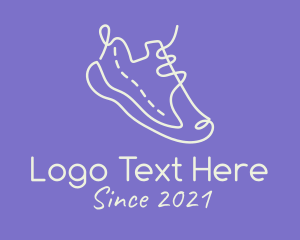 Pastel Color - Running Shoes Doodle logo design