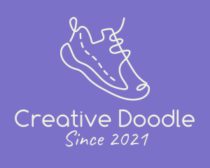 Running Shoes Doodle logo design