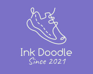 Running Shoes Doodle logo design