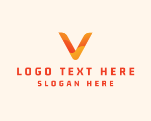 Security Agency - Application Letter V logo design