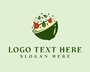 Leafy - Healthy Food Bowl logo design