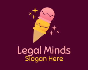 Starry Fruit Ice Cream Logo