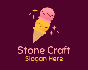 Starry Fruit Ice Cream Logo