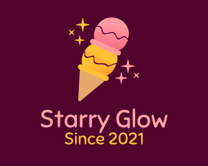 Starry Fruit Ice Cream logo design