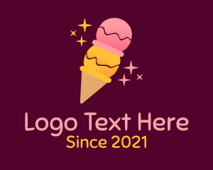 Creamery - Starry Fruit Ice Cream logo design
