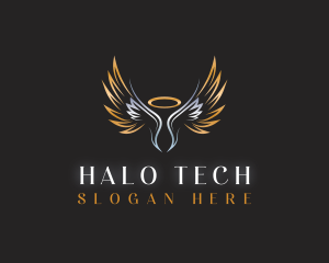 Devine Halo Wings logo design