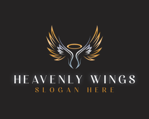 Devine Halo Wings logo design