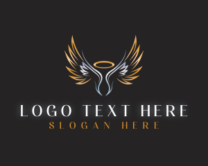 Religious - Devine Halo Wings logo design