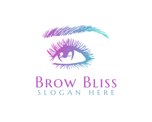 Feminine Eyebrow Cosmetics logo design