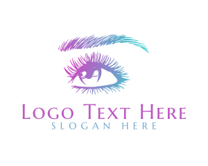 Microblading - Feminine Eyebrow Cosmetics logo design