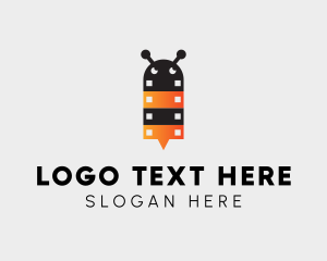 Honeybee - Bee Film Strip logo design