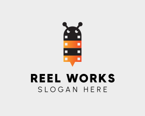 Bee Film Strip  logo design