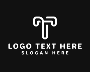 Media - Modern Tech Letter T logo design