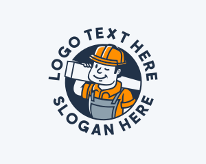 Construction Worker - Handyman Builder Carpenter logo design