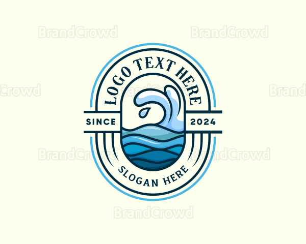 Sea Wave Ocean Logo