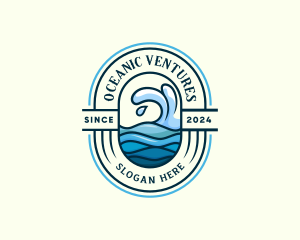 Sea Wave Ocean logo design