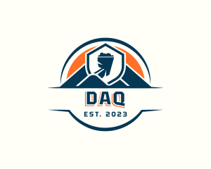 Backhoe - Backhoe Construction Quarry logo design