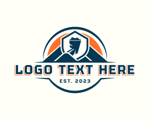 Dig - Backhoe Construction Quarry logo design