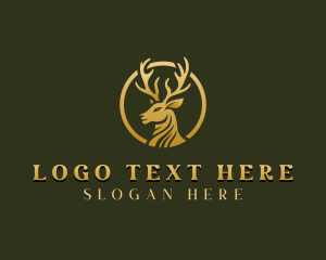 Animal Head - Deer Stag Finance logo design