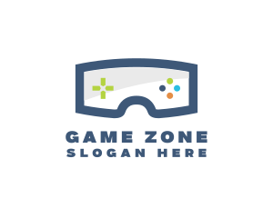 Goggles Game Controls logo design