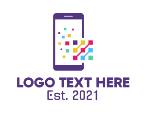 Connection - Digital Mobile Phone logo design