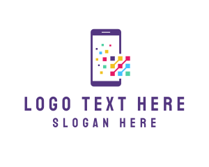 Digital Mobile Phone logo design