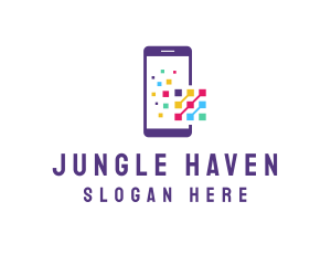 Digital Mobile Phone logo design