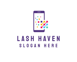 Digital Mobile Phone logo design