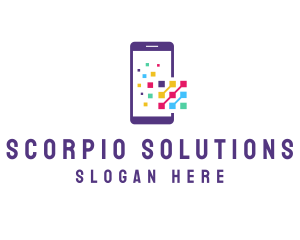 Digital Mobile Phone logo design