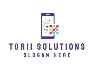 Digital Mobile Phone logo design