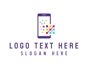 Phone - Digital Mobile Phone logo design