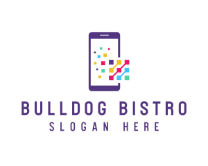 Digital Mobile Phone logo design