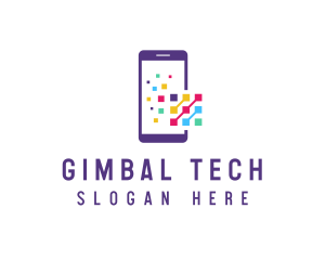 Digital Mobile Phone logo design